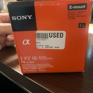 Sony E PZ 18-105mm F4.0 G OSS E-Mount (USED - LIKE NEW)
